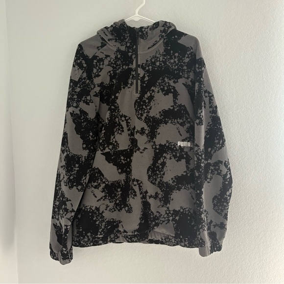 Puma Polarfleece Half Zip Black Gray Men’s Large - Picture 5 of 16